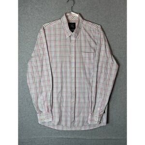 Savile Row‎ Shirt Mens 16-16 1/2 Plaid Button Down Long Sleeve Checkered